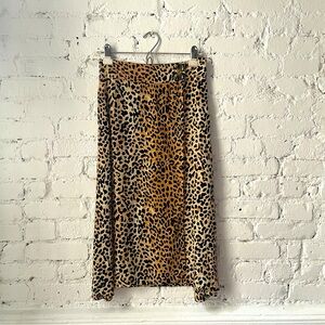 FAITHFUL THE BRAND Leopard Midi Skirt / SZ: 2